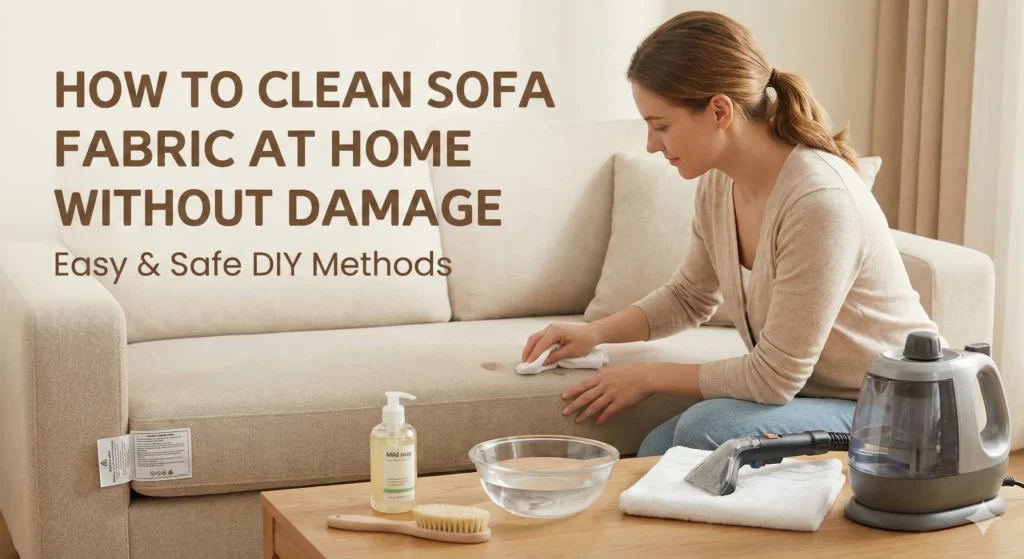 How To Clean Sofa Fabric At Home Without Damage