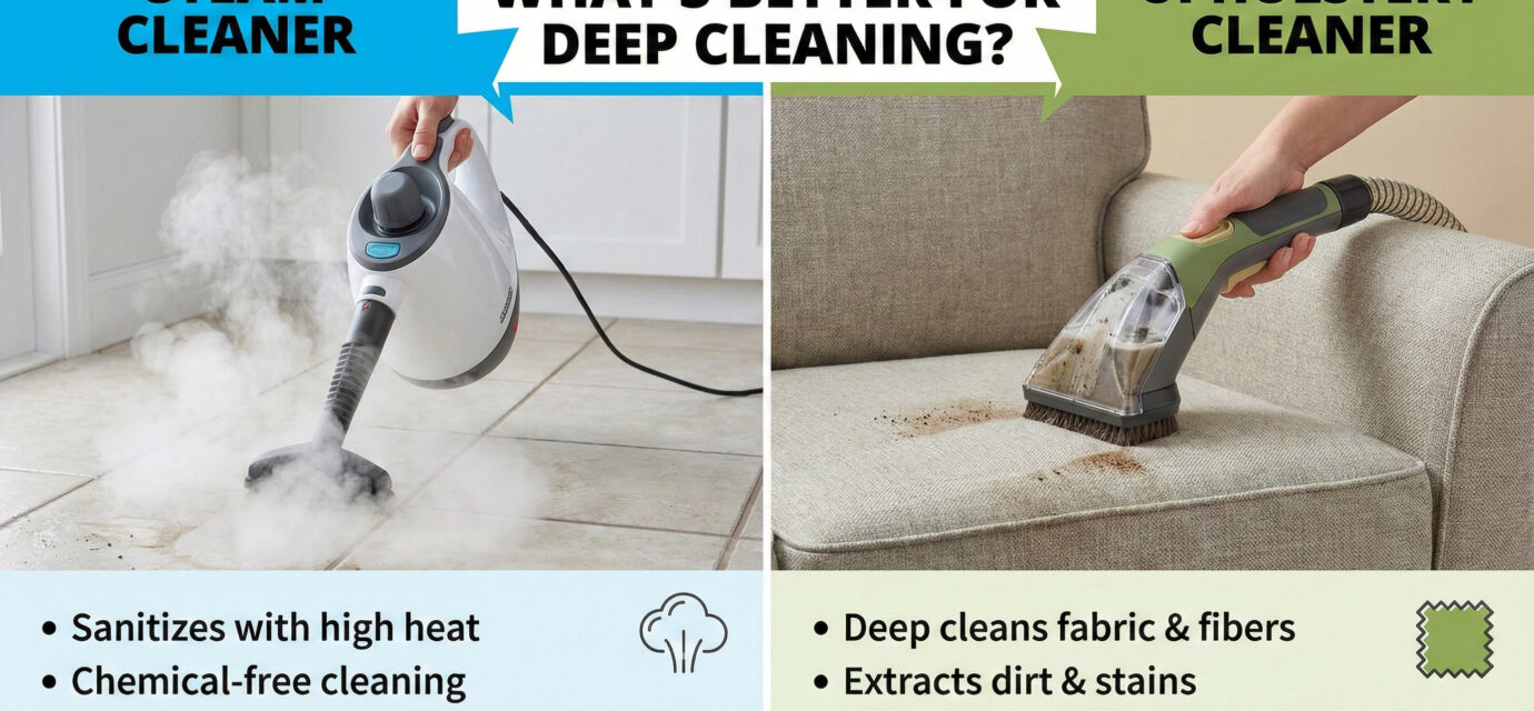 Steam Cleaner vs Upholstery Cleaner: What’s Better for Deep Cleaning? - Home Upgrade Guide